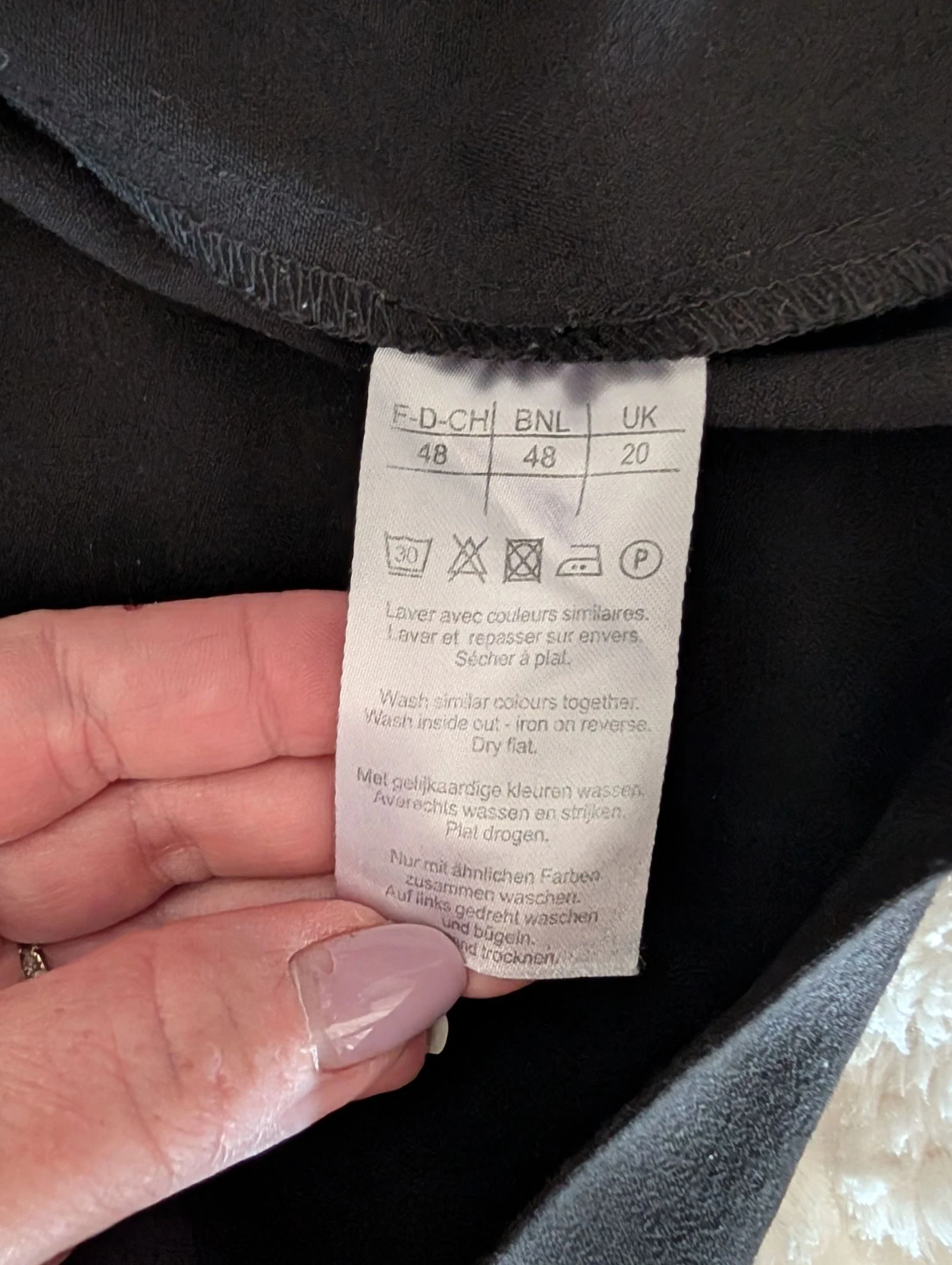 Magnífico Vestido bicolor preto e cinza Happy D. by Damart - Tamanho 48 – photo 8